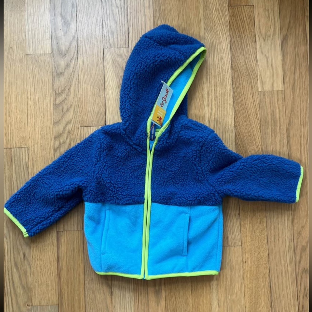 BLUE FLEECE JACKET size 12 months NEW w/TAGS
